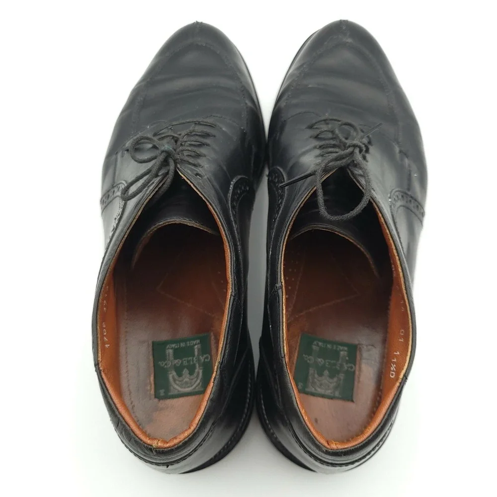 Cable & Company Oxford Shoes‎ Mens 11 1/3D  Italy Black Leather Butcher Toe